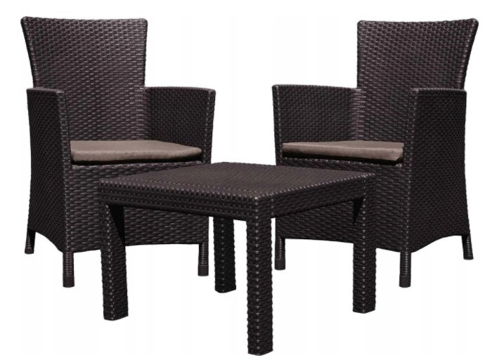 Keter Rosario 216939 Balcony Furniture Set Brown Color Rattan Imitation