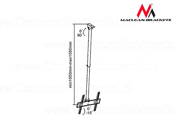 Maclean MC-631 Wall Bracket, Universal Ceiling Bracket Maclean MC-541, LCD LED Plasma 32 "- 55" up to 50kg