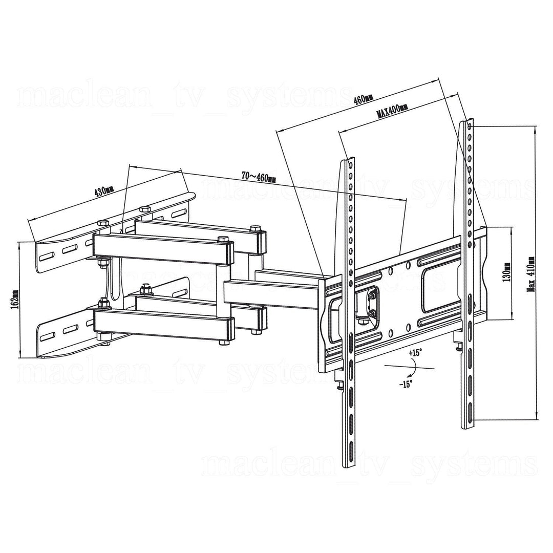 Maclean MC-760 Brackets MC-760 TV Bracket Wall Mount Monitor 26 ''- 55 '' VESA Universal LED LCD 30kg