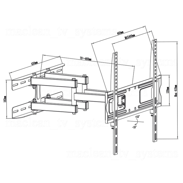 Maclean MC-760 Brackets MC-760 TV Bracket Wall Mount Monitor 26 ''- 55 '' VESA Universal LED LCD 30kg