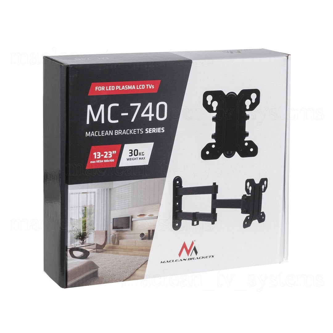 Maclean MC-740 TV Bracket Wall Mount Universal 30kg 13'' - 32" VESA LED Plasma LCD 30kg Easy Assembly