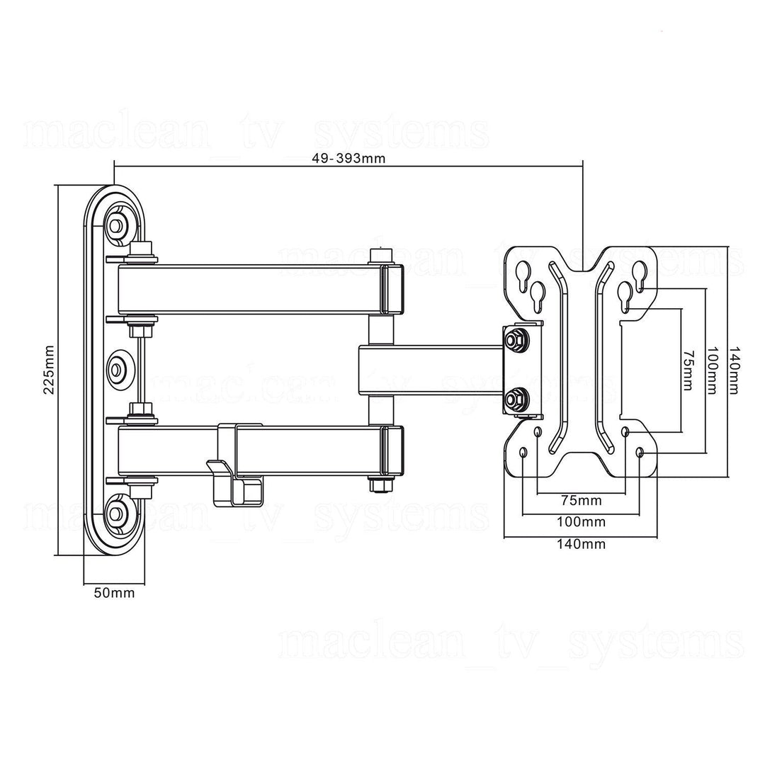 Maclean MC-740 TV Bracket Wall Mount Universal 30kg 13'' - 32" VESA LED Plasma LCD 30kg Easy Assembly