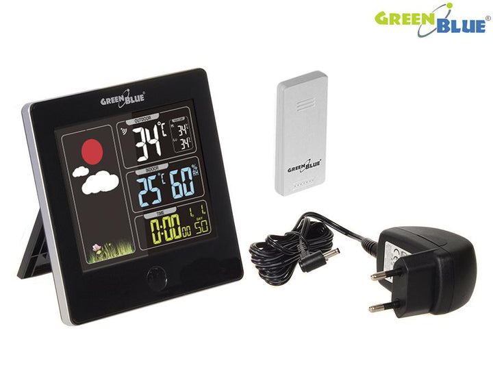 GreenBlue GB521B Weather Station DCF Wireless Hygrometer Outdoor Temperature Sensor Calendar