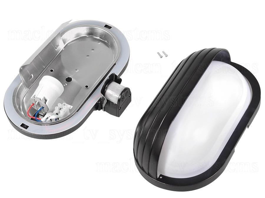 Maclean MCE 33 Wall Lampa Luminaire le Motion Braiteoir max. 60W Allamuigh Laistigh gan Foinse Solais ó Dhubh go dtí an Dawn Facade Slándáil Iontrála Gairdín