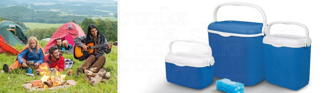 Curver 20L Cuisneoir Inaistrithe Cuisneoir Turasóireachta Camping Stóráil Bia + 2 Pacáiste Oighear 2 x Láimhseáil 400g