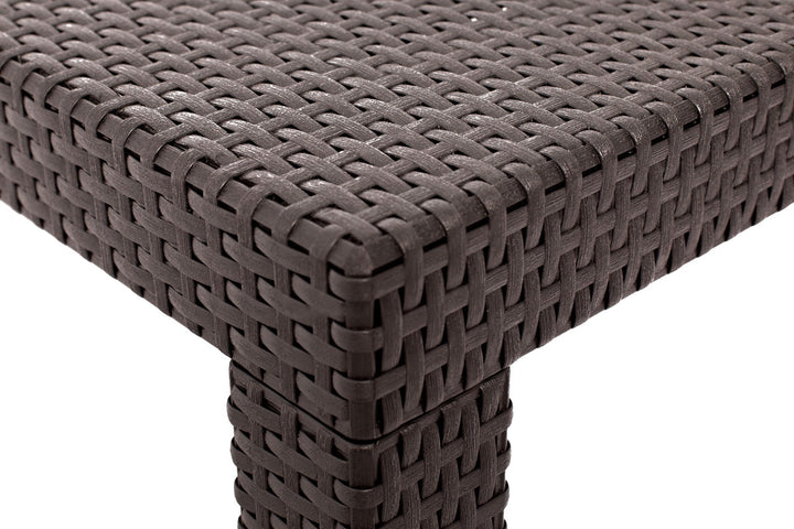 Keter Daytona Reclining Sun Lounger with Cushion - Dark Brown - Rattan Style - Elegant and Durable