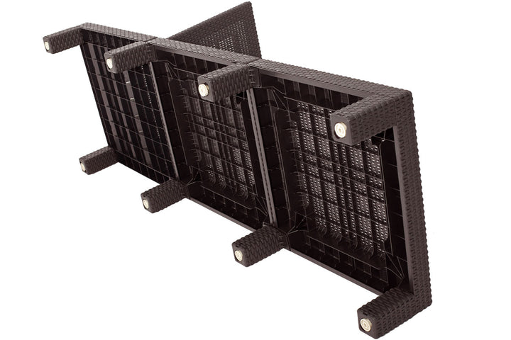 Keter Daytona Reclining Sun Lounger with Cushion - Dark Brown - Rattan Style - Elegant and Durable