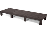 Keter Daytona Reclining Sun Lounger with Cushion - Dark Brown - Rattan Style - Elegant and Durable