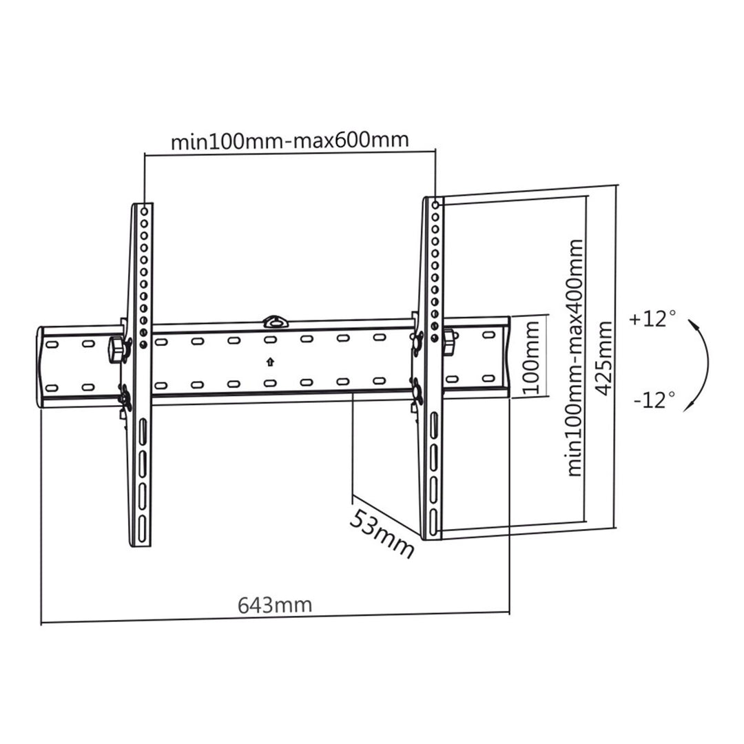 Maclean MC-668 TV Wall Mount Bracket LCD LED Plasma Flat Slim Screen 37" - 85" 40kg VESA Tilting