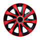 Universal hubcaps 14" NRM DRIFT Extra red/black 4 pieces