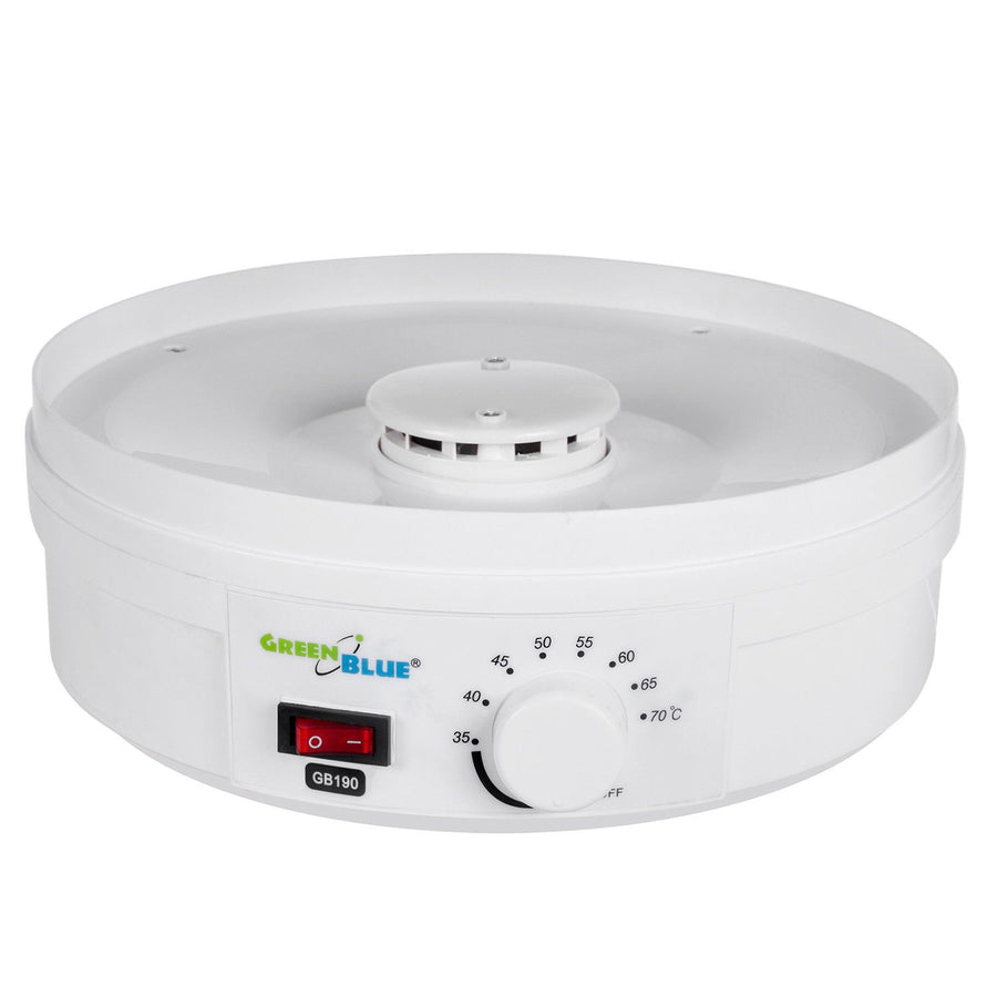 GreenBlue GB190 Food Dehydrator Fruit Vegetable 250W- 5 Trays - 35 to 70°C Temperature Control Adjustable