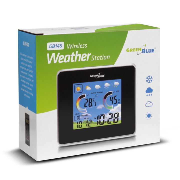 Wireless Weather Station Indoor Outdoor Temperature Sensor Alarm Clock LCD Display