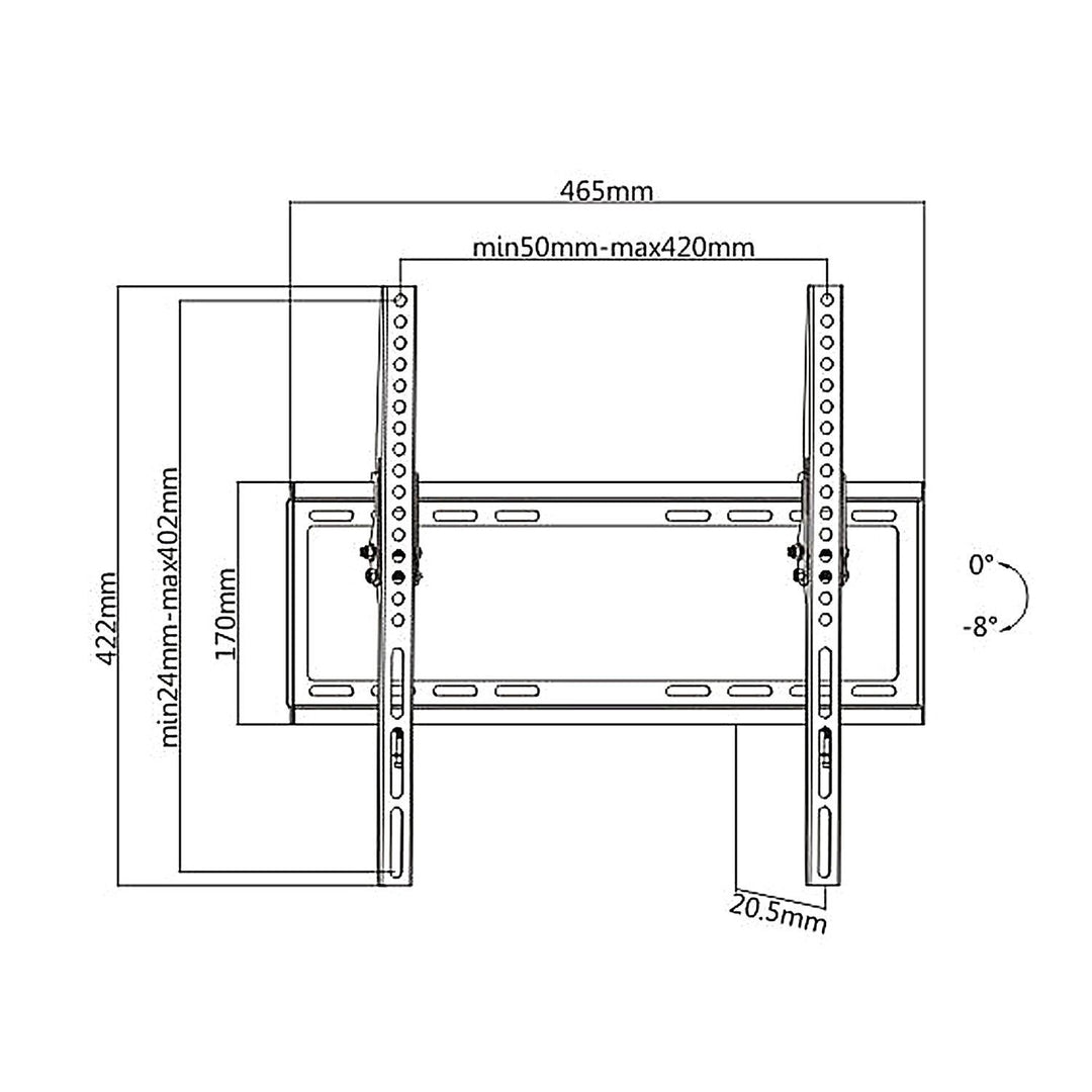 Maclean MC-774 TV Bracket Wall Mount Universal 32 '' - 55 "  Metal VESA LED LCD Plasma 35 Kg