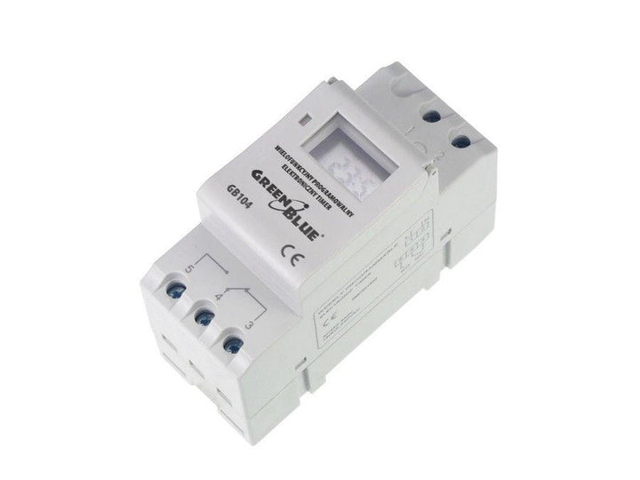 Electronic Programmable DIN Timer Switch LCD SPDT 16A 3600W Rechargable Battery